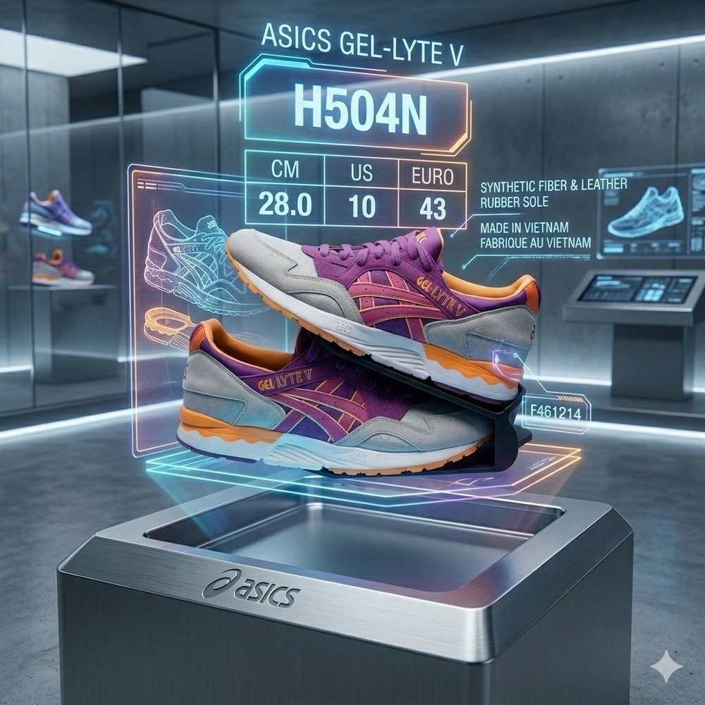 ASICS Gel-Lyte V 90s Vibrant Mesh Pack Soft Grey Hyacinth H504N Size 10